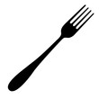 Isolated fork silhouette