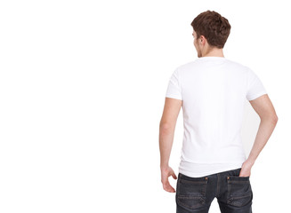 Wall Mural - T-shirt template. Front and back view. Mock up isolated on white background.