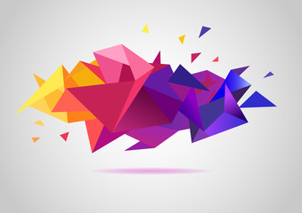 Colorful background of triangles