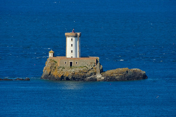 Sticker - Pointe de Plouezec Leuchtturm in der Bretagne - Pointe de Plouezec lighthouse in Brittany