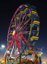 The County Fair Ferris Wheel At Night