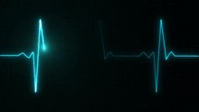 Cardiogram Cardiograph Oscilloscope Screen Blue