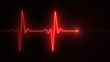 Cardiogram cardiograph oscilloscope screen red illustration background