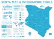 Kenya Map - Info Graphic Vector Illustration