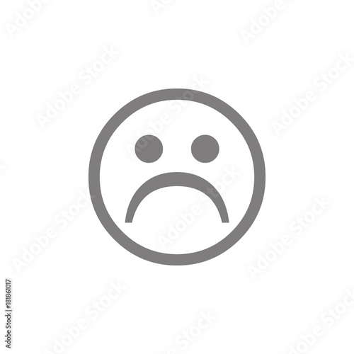 Sad Face Icon Web Element Premium Quality Graphic Design Signs