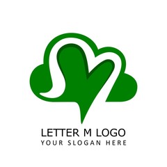 Sticker - letter m cloud logo