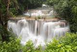 Fototapeta Most - Waterfall hua mae kamin in tropical forest at Erawan national park Kanchanaburi province, Thailand