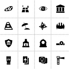 Canvas Print - Simple 16 set of light filled icons