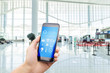 © zhu difeng - smart phone with smart home with modern hall