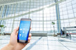 © zhu difeng - smart phone with smart home with modern hall