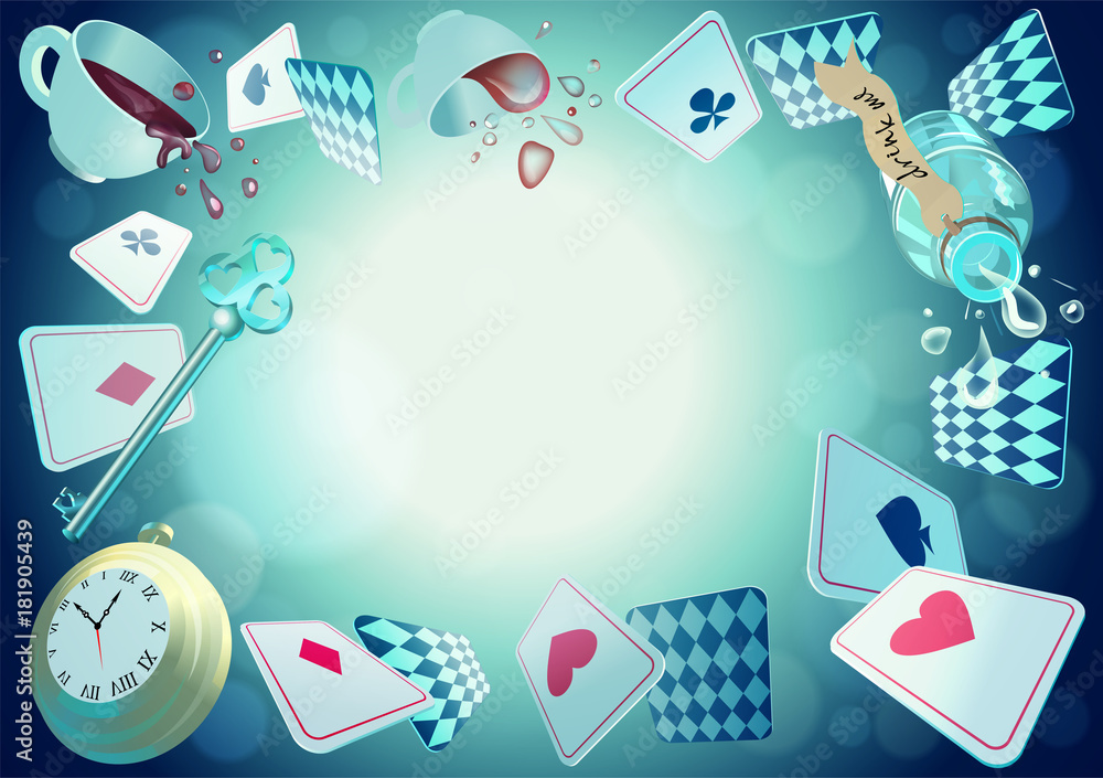 Biglietto Di Auguri Artery8 – Alice Nel Paese Delle Meraviglie – Orologi E Tana Del Coniglio