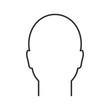 Human head linear icon