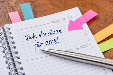 Wall Mural - Gute Vorsätze für 2018