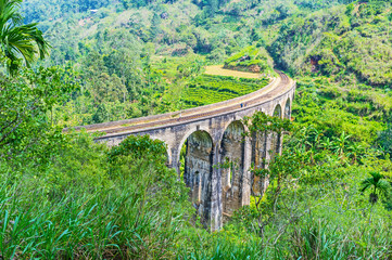 Sticker - Damodara bridge through the greenery