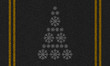 asphalt background with christmas tree made of snowflakes 