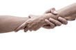 Help hands holding together