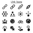 Link icon set in thin line style