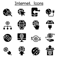 Wall Mural - Internet icon set