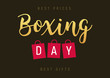 Boxing Day sale banner abstract background. Christmas boxing day celebration design flyer
