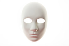 White Carnival Mask Isolated On White Background