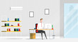 © rms164 - Office employee at work in the office.