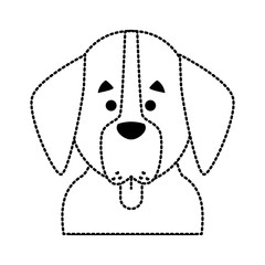 Sticker - Dog head cartoon icon vector illustration graphic design