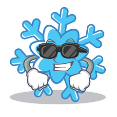 Wall Mural - Super cool snowflake character cartoon style