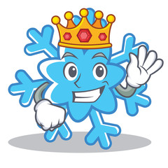 Wall Mural - King snowflake character cartoon style