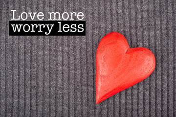 Wall Mural - Love more worry less