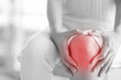 © chompoo - Soft focus of  knee joint  of woman get hurt and pain.
