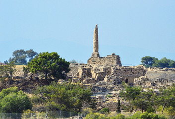 Wall Mural - Ruins of the Temple of Apollo on the island of Aegina in Greece.