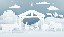 Nativity Christmas Christian Scene