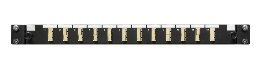 fibre optic network patch panel with sc connectors