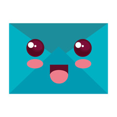 Canvas Print - mail envelope kawaii character vector illustration design