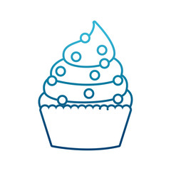 Poster - Cupcake delicious dessert icon vector illustration graphic design