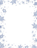 Fototapeta  - Christmas frame with frosty snowflakes