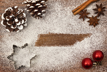 Wall Mural - Festive motif of flour in the shape of Tennessee (series)