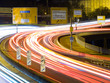 car traffic at night in ulm, germany
