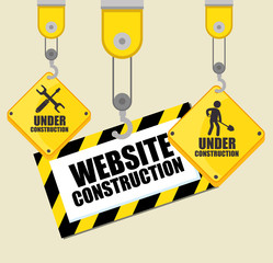 Wall Mural - website under construction background vector illustration graphic design