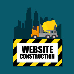 Sticker - website under construction background vector illustration graphic design