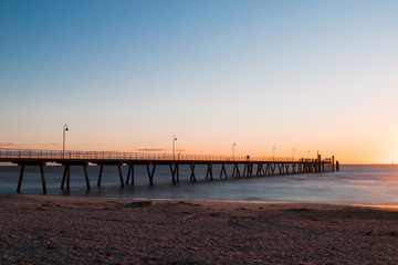 Wall Mural - long jetty at glenelg beach, adelaide, australia.