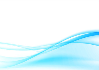 Wall Mural - bright futuristic blue smoke lines background