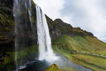 Wall Mural - view of seljalandsfoss waterfallin iceland