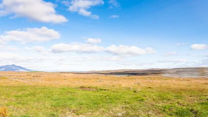 Wall Mural - landscape near Gullfoss waterfall in Iceland