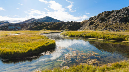 Sticker - hot river in Landmannalaugar in Iceland