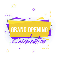 Sticker - Grand opening vector background.