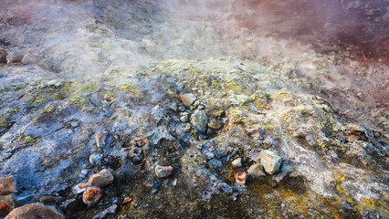 Poster - surface near geyser in Landmannalaugar in Iceland