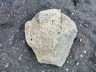 Sticker - boulder on black Reynisfjara Beach in Iceland