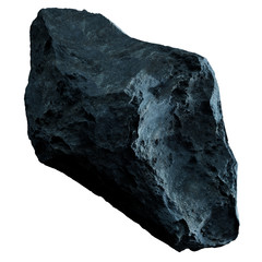 Canvas Print - dark rock asteroid isolated 3d rendering