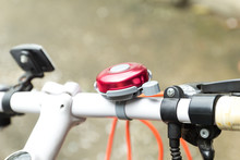 Red Bicycle Bell On Handle